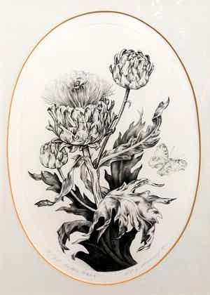 Dick Stolwijk - Eigen druk - vlinder - bij en bloemen - zeer verfijnd verkocht voor € 130!