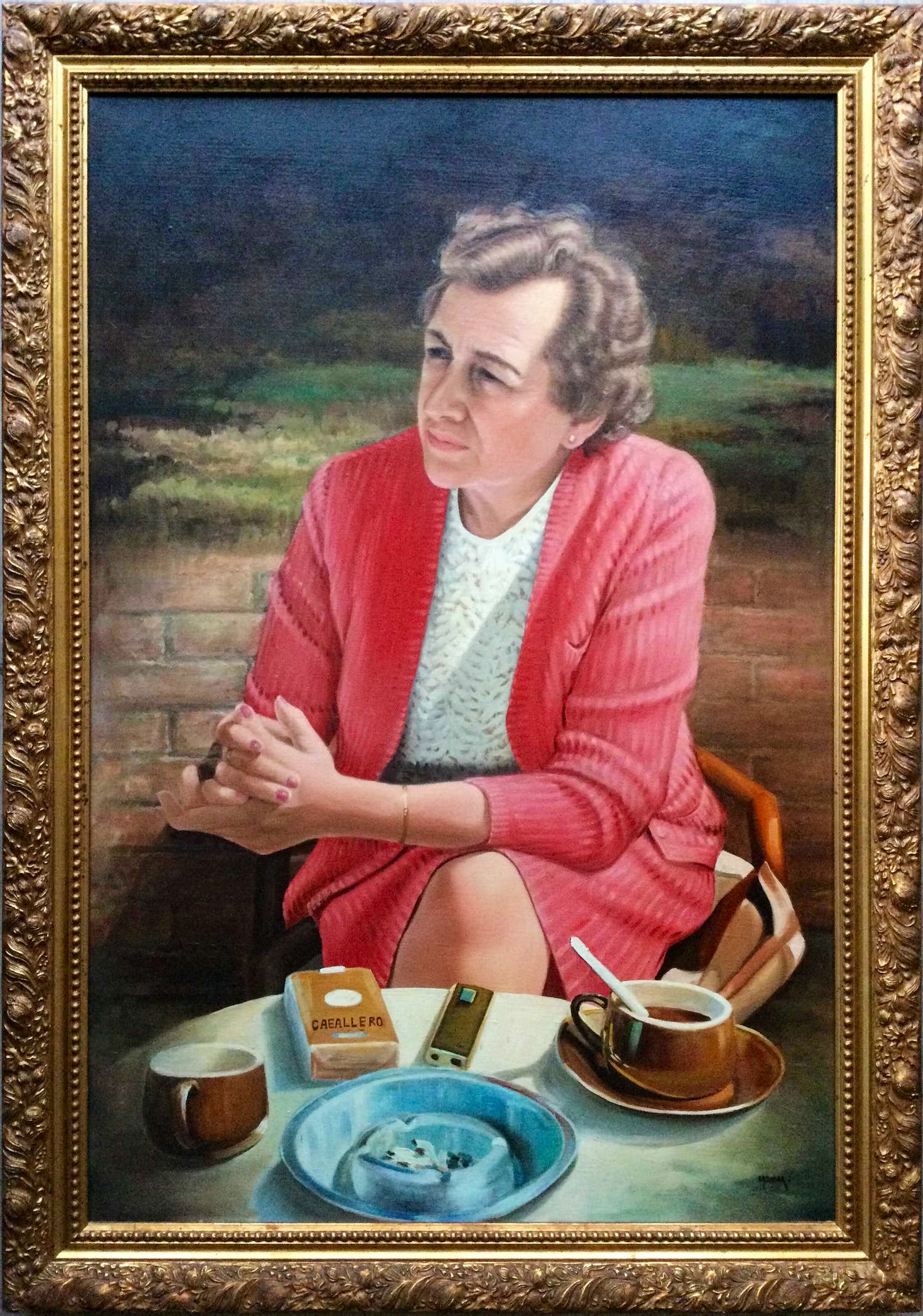 Ronald Yang - prachtig portret van dame | olieverfschilderij - ingelijst verkocht voor € 350!