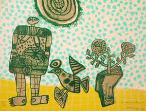 Corneille - Litho, Le théâtre chinois verkocht voor € 250!