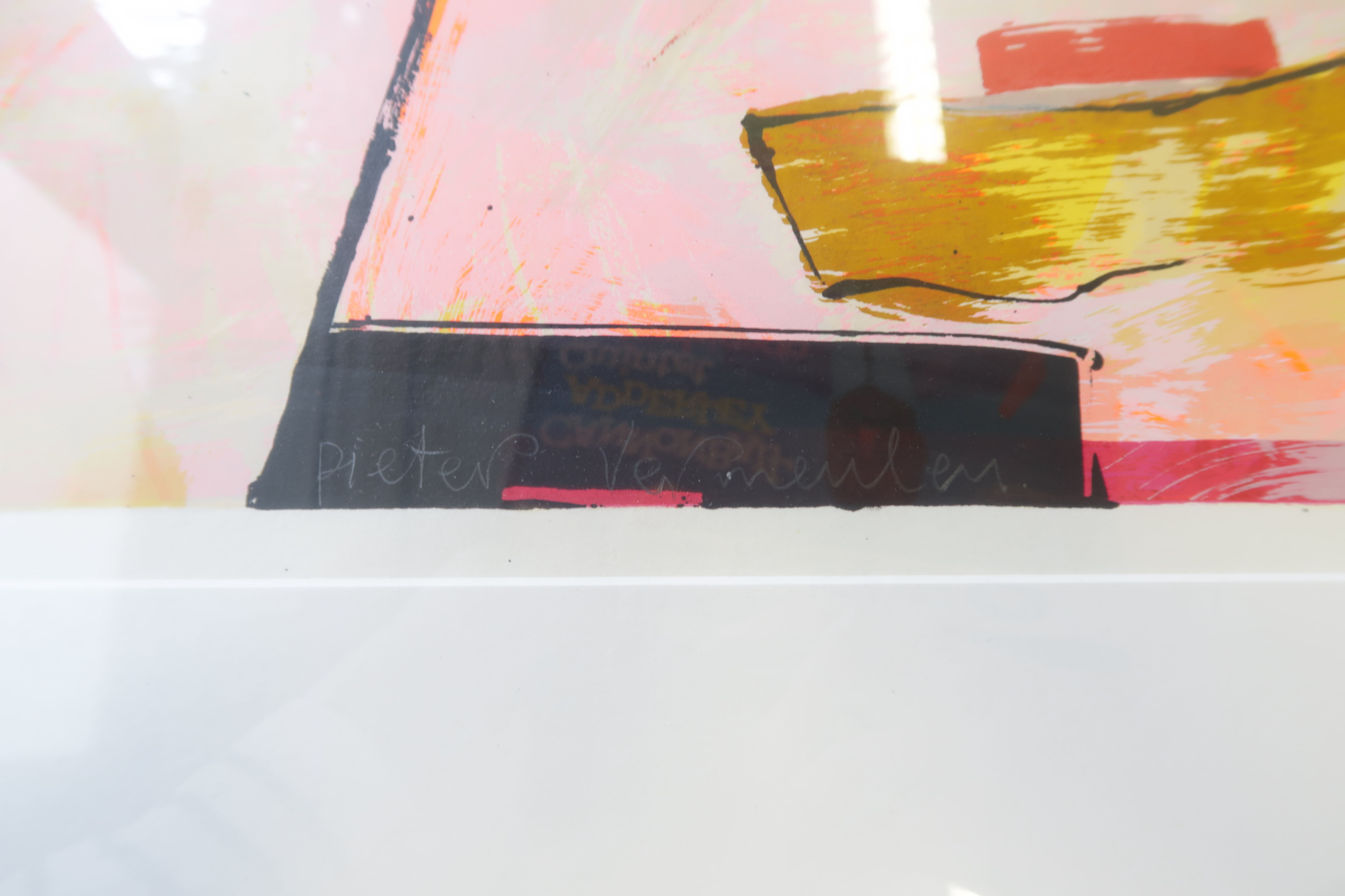 Pieter Vermeulen - Zeefdruk, Vaasverhaal - Ingelijst kopen? Bied vanaf 35!