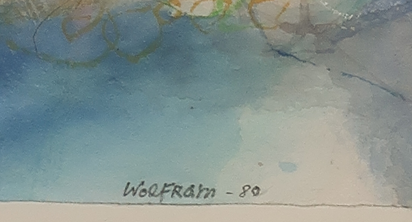 Wolfram Aichele - Aquarel, Zonder titel - Ingelijst kopen? Bied vanaf 1!