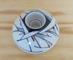 Niet of onleesbaar gesigneerd - Studio keramische design kandelaar geometrisch decor kopen? Bied vanaf 10!