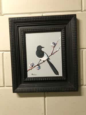 Henk Poeder - Ekster op een Tak verkocht voor € 50!