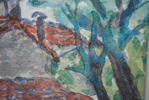Leendert van Lier - Laren - ingelijste aquarel kopen? Bied vanaf 35!