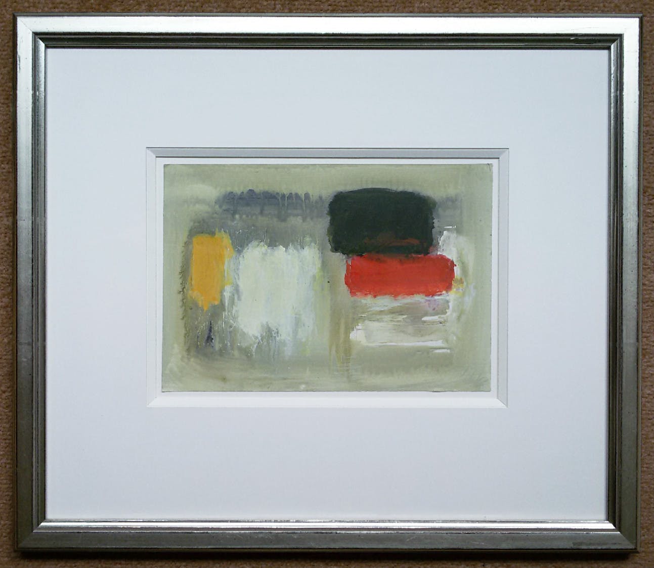 Eugene Brands - Abstracte compositie, gouache (mooi ingelijst) kopen? Bied vanaf 1250!