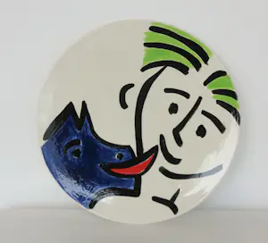 Bart Drost - Set van 3 keramieken (wand)borden, Dromeland & Lief baasje & Tussen de coulissen kopen? Bied vanaf 100!