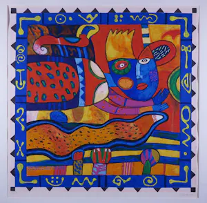 Clemens Briels - Zeefdruk, When there is life - Ingelijst kopen? Bied vanaf 100!