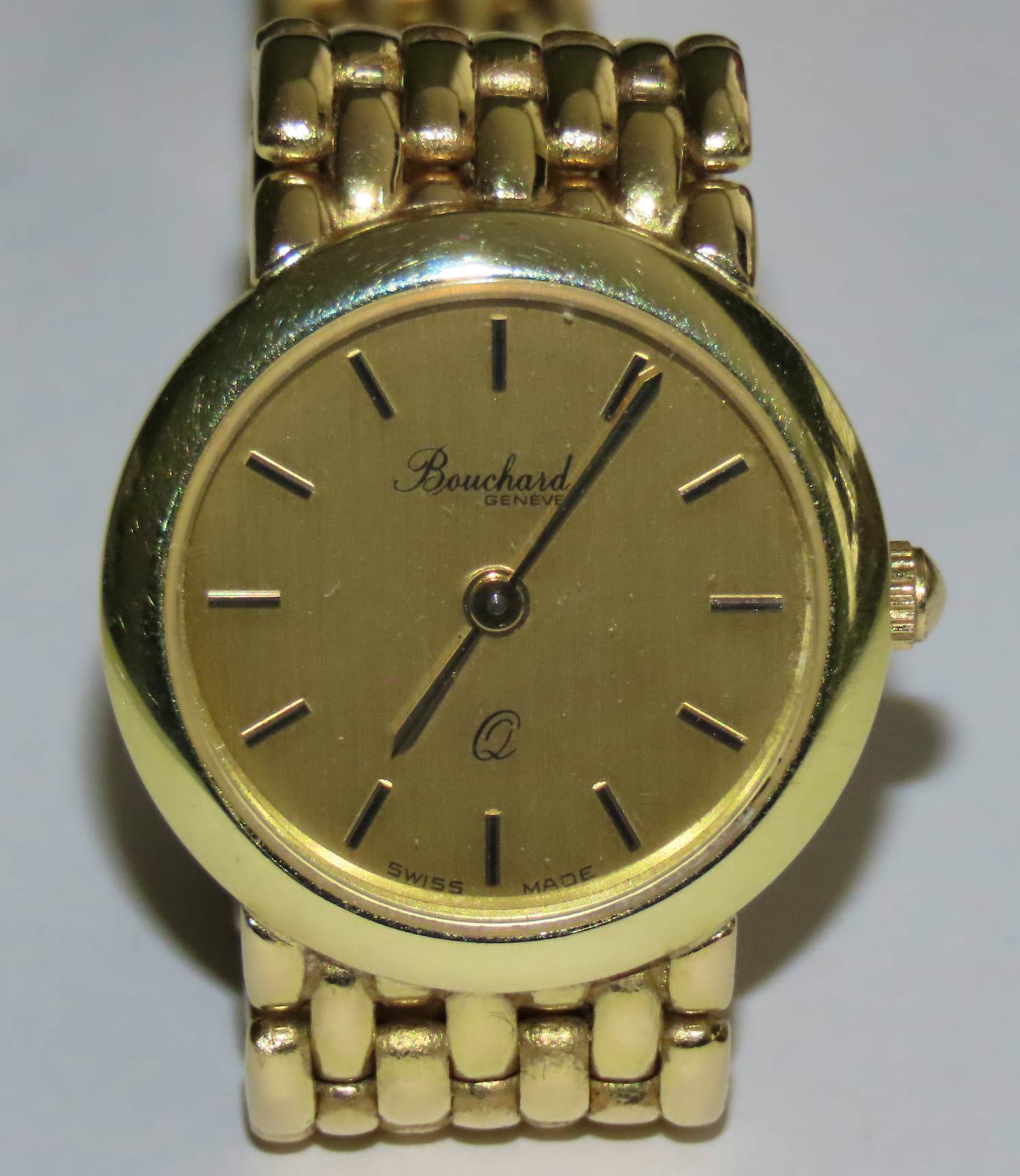 Gouden dames polshorloge van het merk Bouchard, 14 karaat kopen? Bied vanaf 2350!