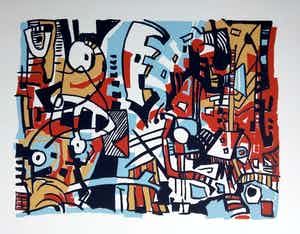 Kees te Kolste - Zonder titel - zeefdruk oplage A.P. verkocht voor € 45!