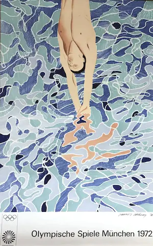 David Hockney - The Diver, offsetlitho gesigneerd in druk kaufen? Bieten Sie von 95!