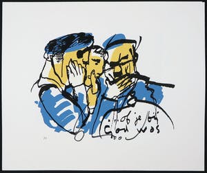 Herman Brood - Zeefdruk, Of je bij God was kopen? Bied vanaf 80!