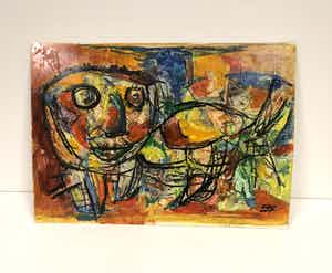 Paul Haanschoten - Abstract dier verkocht voor € 65!