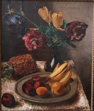 Conrad Kickert - Stilleven met tulpen en fruit (Laatste keer!!) kopen? Bied vanaf 400!