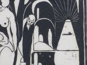 Niet of onleesbaar gesigneerd - Symbolistische voorstelling - Houtsnede kopen? Bied vanaf 1!