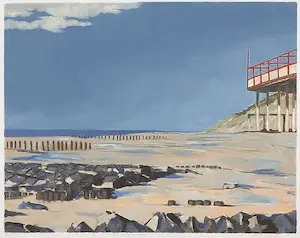Valentin Bakardjiev - Zeefdruk, Early spring in Zeeland - Ingelijst kopen? Bied vanaf 35!