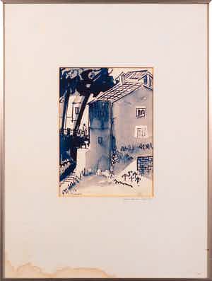 Margot Hudig-Heldring - Aquarel, Corcubion Spanje verkocht voor € 1!