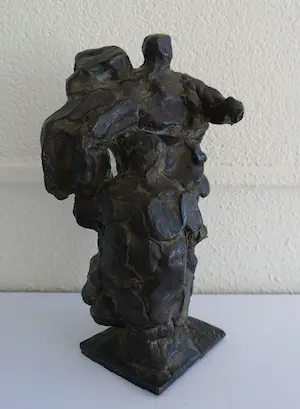 Brons (Onbekend) - Abstracte figuren , heel bijzonder beeld. kopen? Bied vanaf 230!