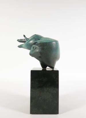 Willem Lenssinck - Gepatineerd bronzen stier, Tournado kopen? Bied vanaf 2000!