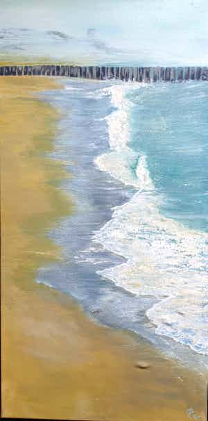 Niet of onleesbaar gesigneerd - Kustlijn verkocht voor € 10!