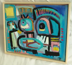 Jasper Banen - Acrylverf op doek , ingelijst , De Rij – 2014 kopen? Bied vanaf 195!
