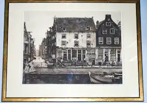 Cornelis Brandenburg - Zwanenburgwal - ets verkauft für € 75!
