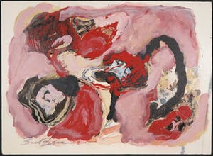 Bert Braam - Gemengde techniek op karton, Lot van twee abstracte composities kopen? Bied vanaf 1!