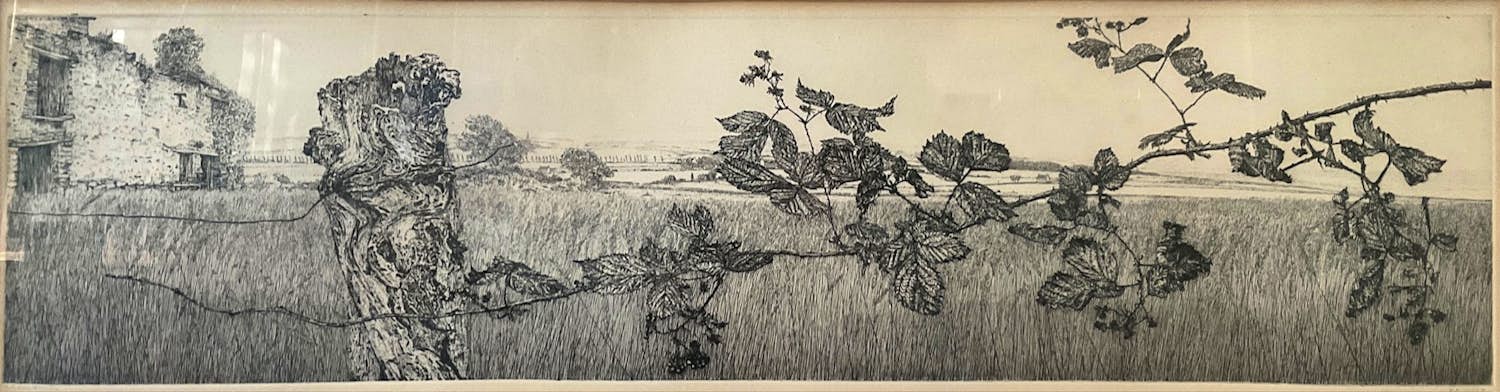 Reinder Homan - Landschap met braamtak kopen? Bied vanaf 90!