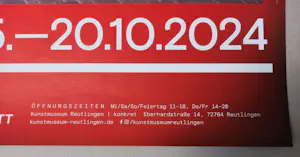Bernard Aubertin - Rouge et plus - Ausstellungsplakat Kunstmuseum Reutlingen 2024 kopen? Bied vanaf 40!
