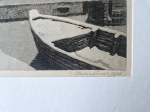 Hendrikus IJkelenstam - sfeervolle Ets - circa 1930 - winters landschap met boerderij" gesigneerd kopen? Bied vanaf 29!