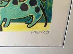 Corneille - kleurenlitho zonder titel (vrouw, vogel, kat) kopen? Bied vanaf 220!