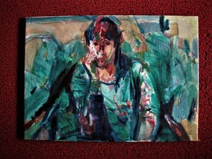 Norbert Olthuis - Krachtig impressionistisch Acrylverf - portret van Hannie P - gesigneerd kopen? Bied vanaf 20!