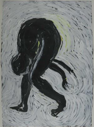 Frans Verschoor - Acryl op papier, Zonder titel II - Ingelijst (Zeer groot) kopen? Bied vanaf 1!