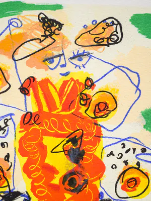 Kees Salentijn - Figuur in blauwe lijnen kopen? Bied vanaf 100!