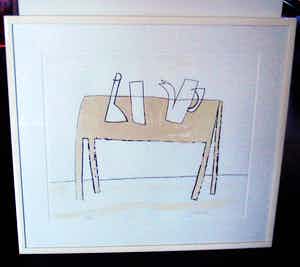 Klaas Gubbels - Zeer grote zeefdruk, ingelijst+passepartout verkocht voor € 295!