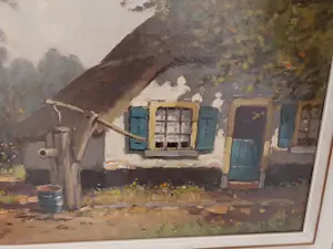 Arnout van Gilst - Boerenerf met kippen. kopen? Bied vanaf 75!