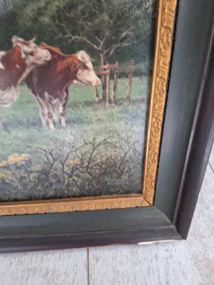 Charles Burki - Landschap met koeien kopen? Bied vanaf 480!