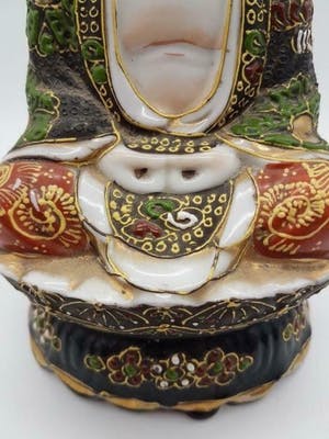 Niet of onleesbaar gesigneerd - Vintage Satsuma beeld van een Boeddha 20,2 cm kopen? Bied vanaf 1!