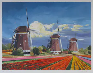 Toon Kuijpers - Zeefdruk, Holland - Ingelijst kopen? Bied vanaf 40!