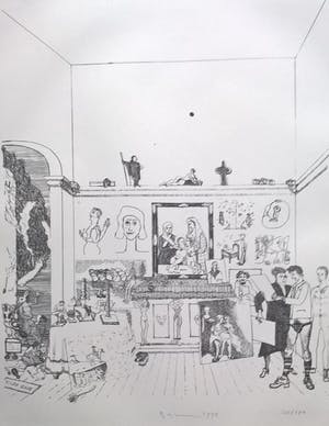 Sipke Huismans - gesigneerde litho kopen? Bied vanaf 55!