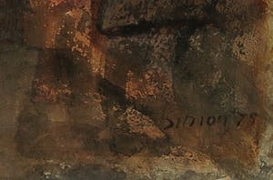 Niet of onleesbaar gesigneerd - Gemengde techniek op papier, Twee figuren - Ingelijst kopen? Bied vanaf 1!