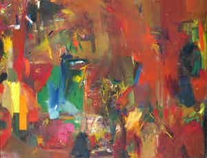 Hans Seuren - Olieverf op doek, Wizard/Labyrint I - Ingelijst (Zeer Groot) verkocht voor € 200!