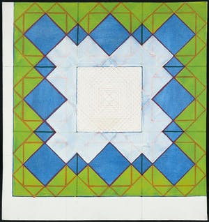 Niet of onleesbaar gesigneerd - Acryl en pen op doek, Abstracte compositie kopen? Bied vanaf 1!