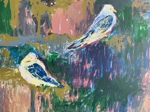 Ellie Slegten - kleurenlitho | 'Vogels' | 1994 kopen? Bied vanaf 50!