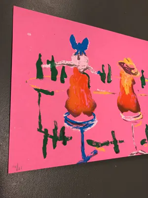 Espen Hagen - Gr Zeefdruk SIX LADIES AT THE PINK BAR Hand gesigneerd kopen? Bied vanaf 40!