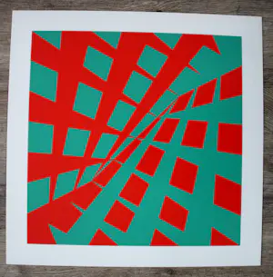 Peter Struycken - zeefdruk: geometrisch abstract (1966) kopen? Bied vanaf 250!