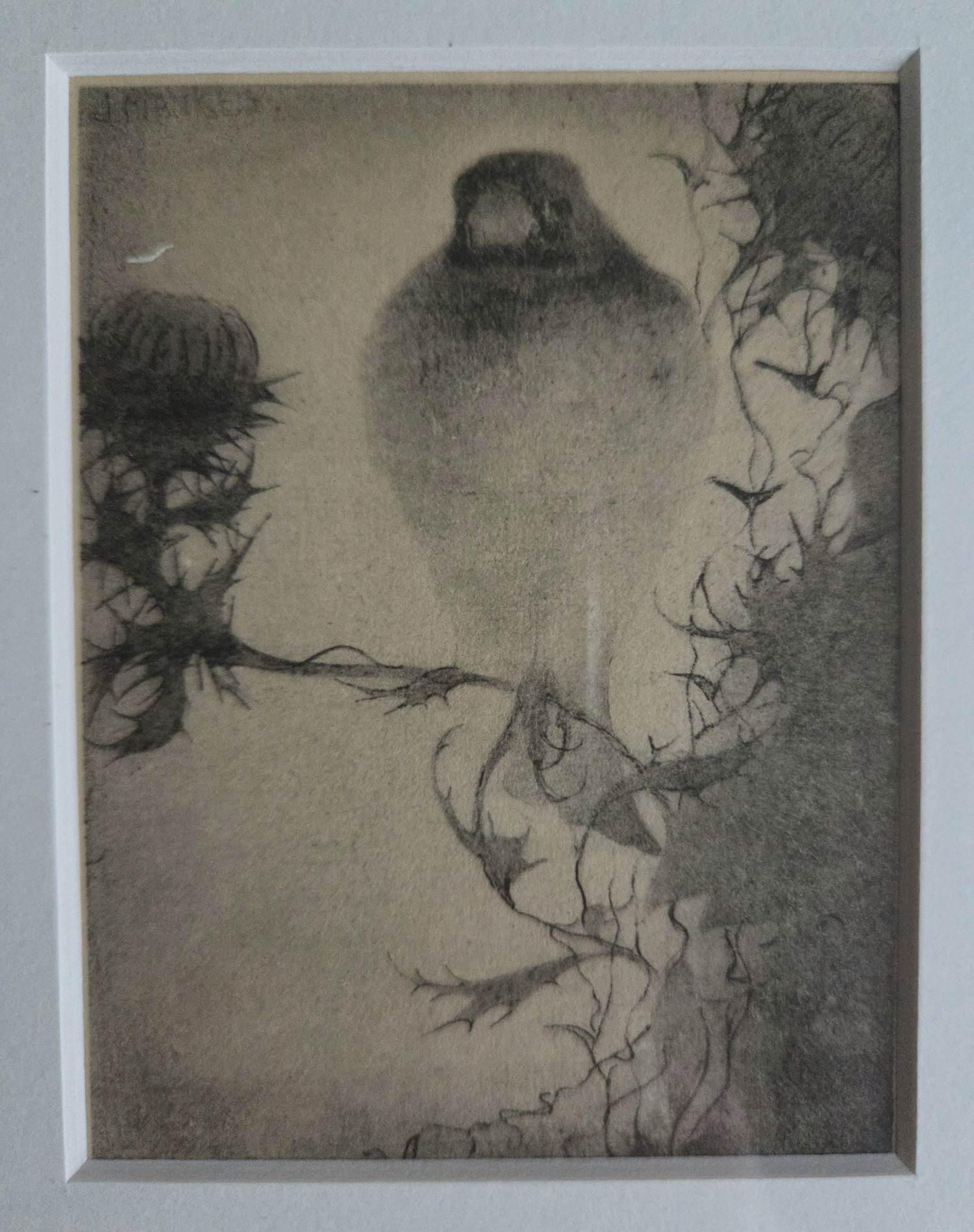 Jan Mankes - Vogeltje op tak. Ingelijst. kopen? Bied vanaf 99!