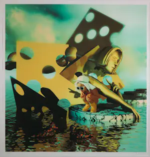Arturo - Zeefdruk, Open Sculpture - Ingelijst kopen? Bied vanaf 50!