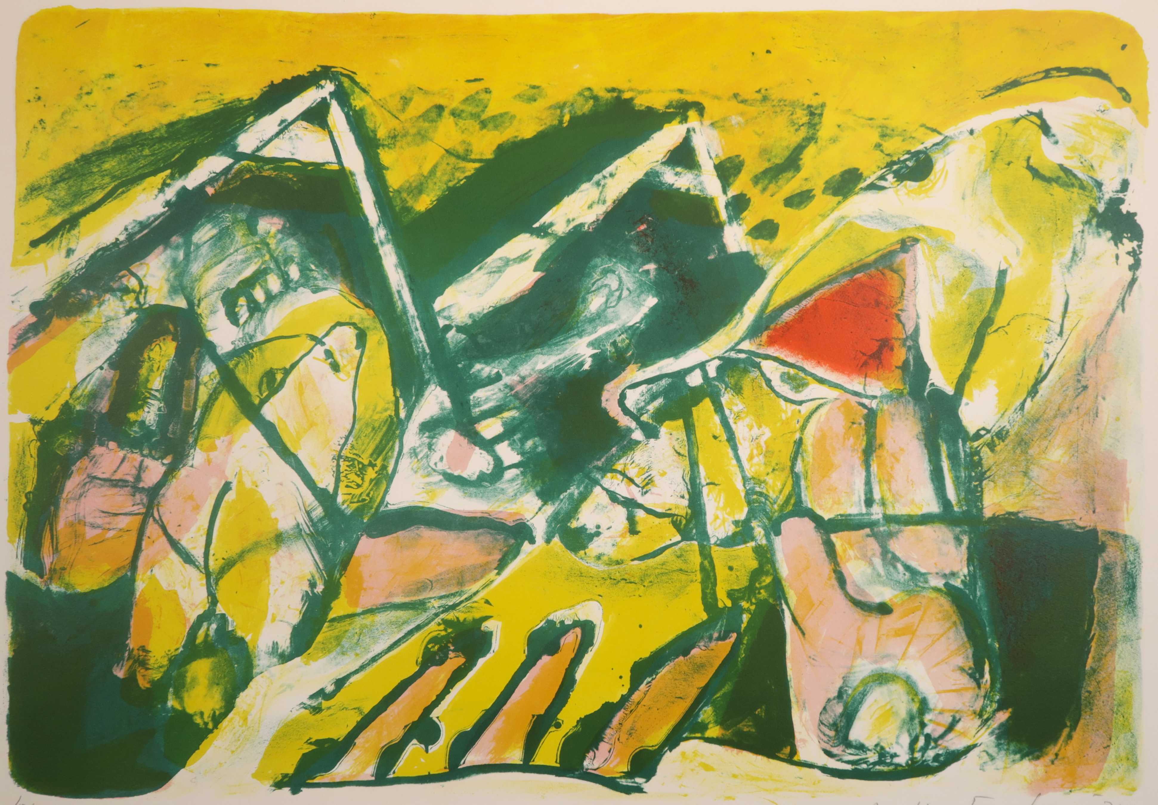Martin Engelman - Litho, In een groen knollenland kopen? Bied vanaf 1!