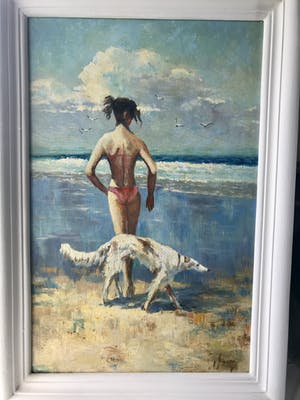 Niet of onleesbaar gesigneerd - Meisje aan zee kopen? Bied vanaf 1!