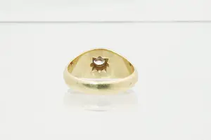 5- Massief 14Krt geel-gouden en 0.25crt H/si1 diamanten solitair ring kopen? Bied vanaf 580!